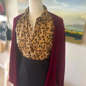 100% cashmere charter club luxury cardigan.